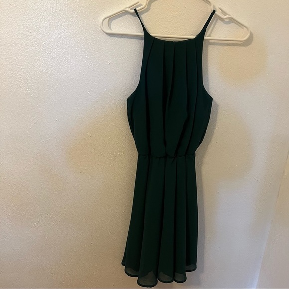 Miami Sleeveless Fit & Flare Dress Green - Picture 5 of 10